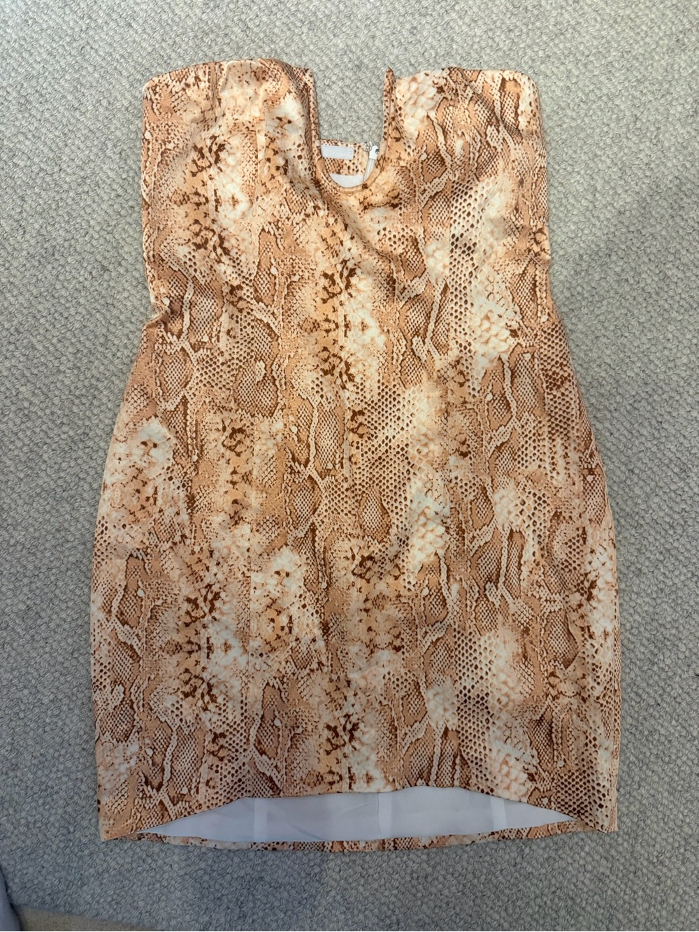 Forever 21 Tan Snake-Print Mini Dress